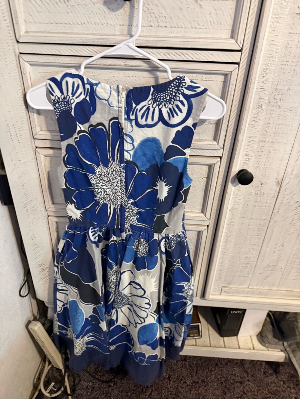 Modcloth Blue Floral Midi Dress